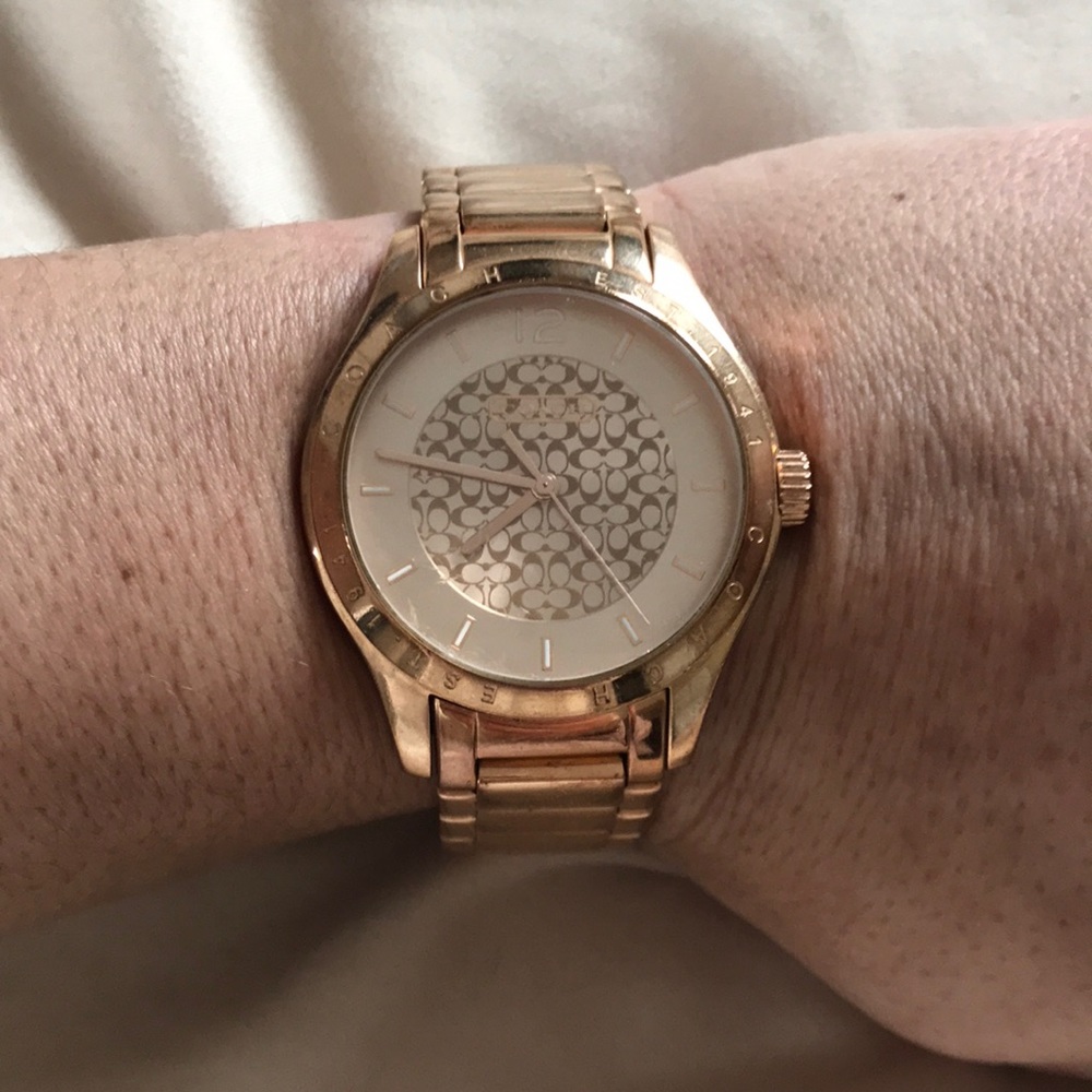 Coach gold colored watch